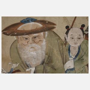 Tapetenfragment mit Chinoiserie