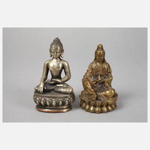 Konvolut Buddhaplastiken