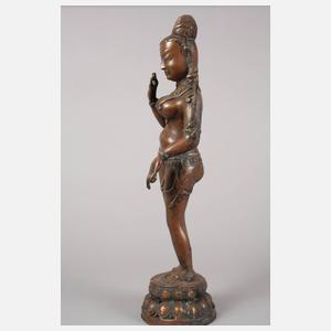 Bronzeplastik Yogini