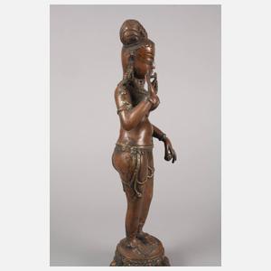 Bronzeplastik Yogini