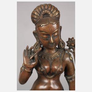 Bronzeplastik Yogini