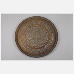 Drei maurische Messingtabletts