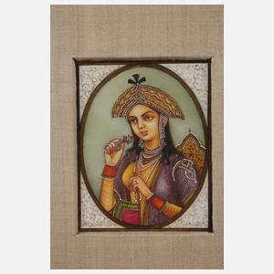 Paar Elfenbeinminiaturen