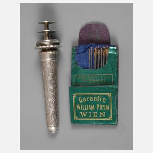 Nadelbehälter mit Fadenspule