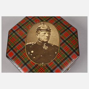 Patriotische Garndose mit Portrait Graf Moltke