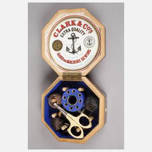 Patriotische Garndose mit Portrait Graf Moltke