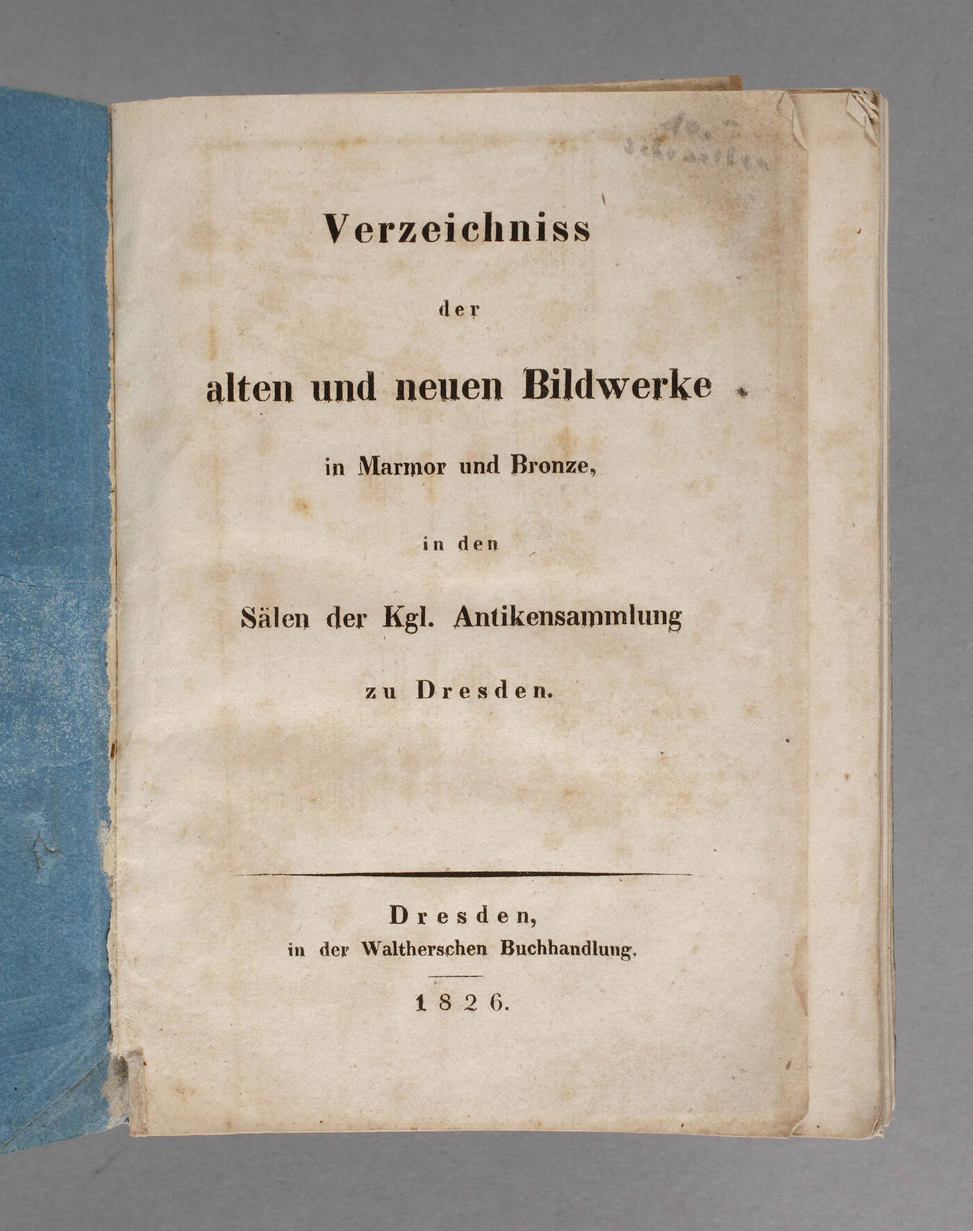 Verzeichniss der alten und neuen Bildwerke