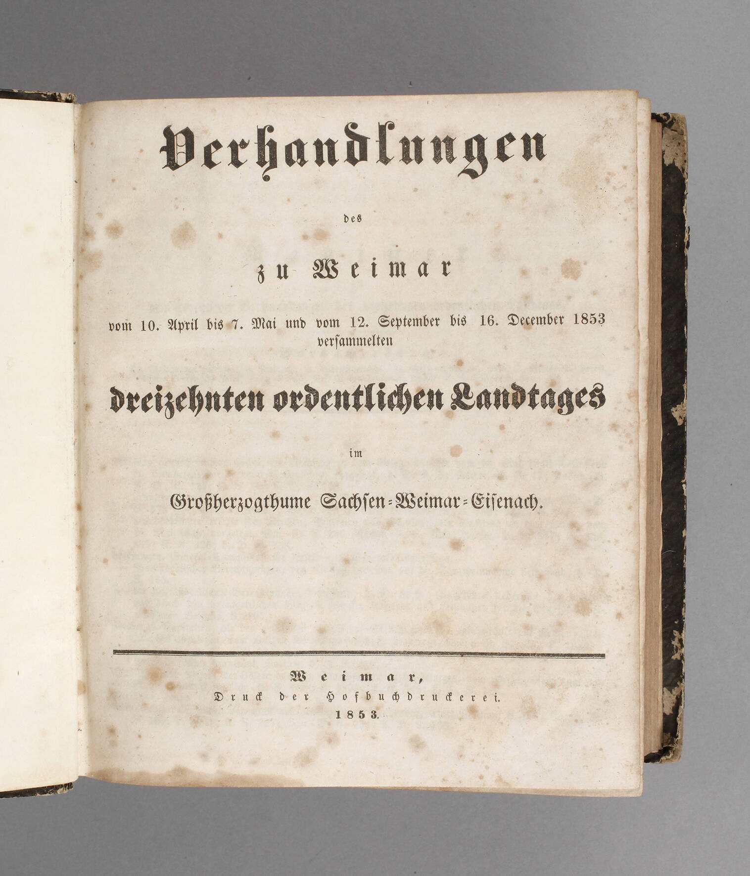 Verhandlungen des zu Weimar