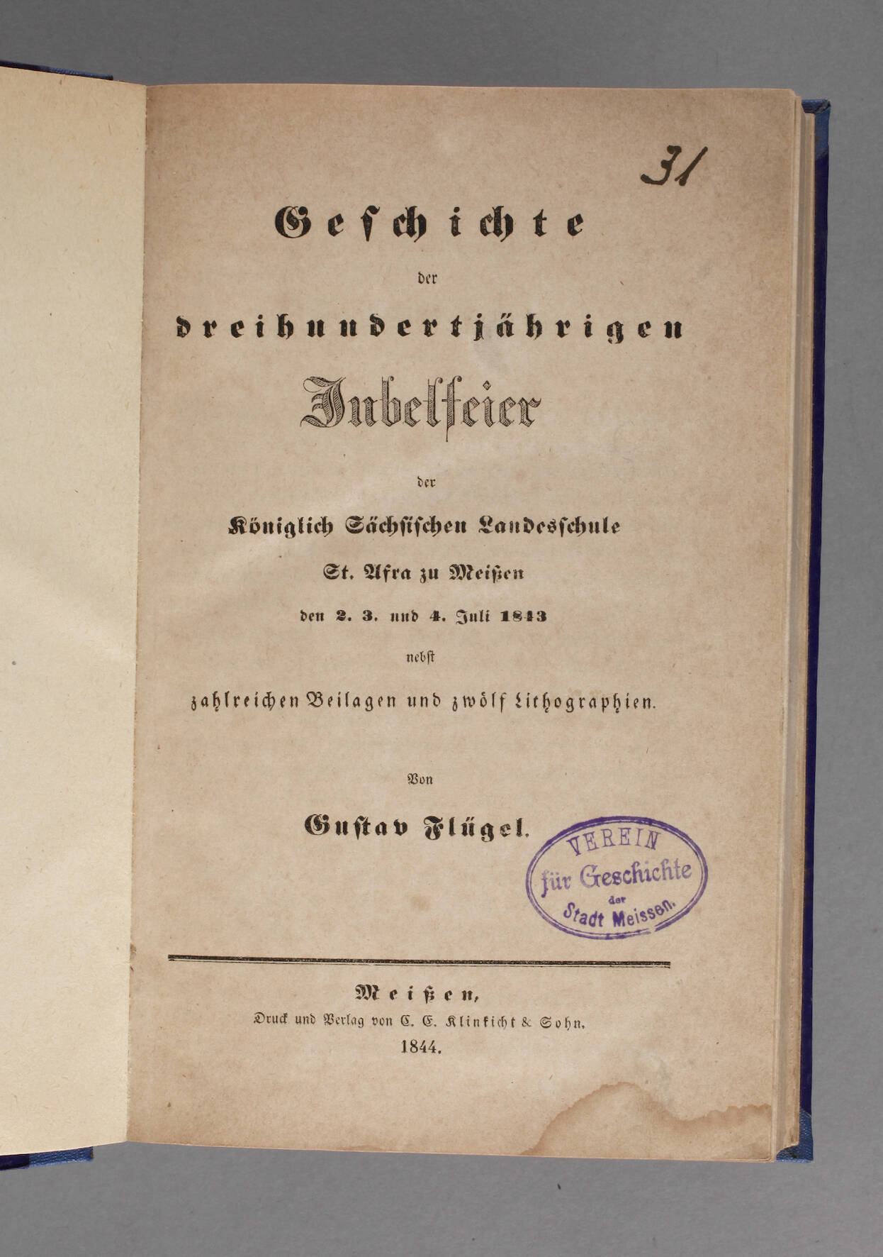 Geschichte der dreihundertjährigen Jubelfeier