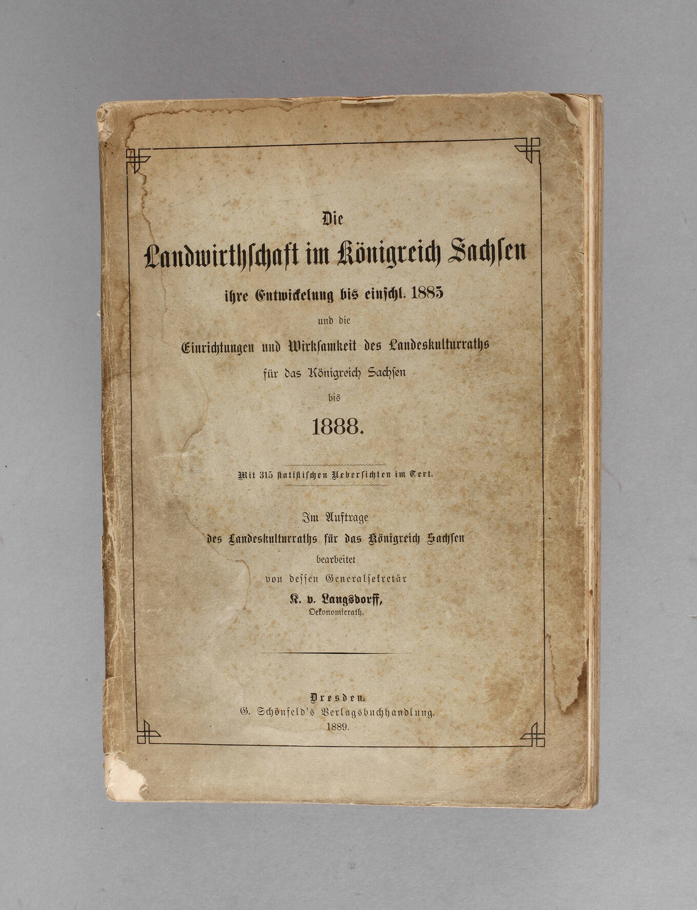 Die Landwirthschaft im Königreich Sachsen