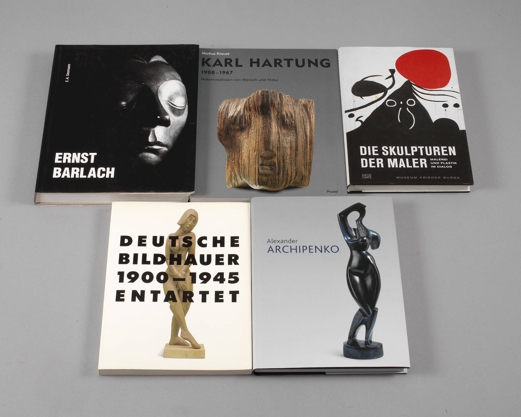 Fünf Fachbücher Bildhauerkunst