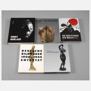 Fünf Fachbücher Bildhauerkunst