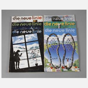 Konvolut Zeitschrift "die neue linie"