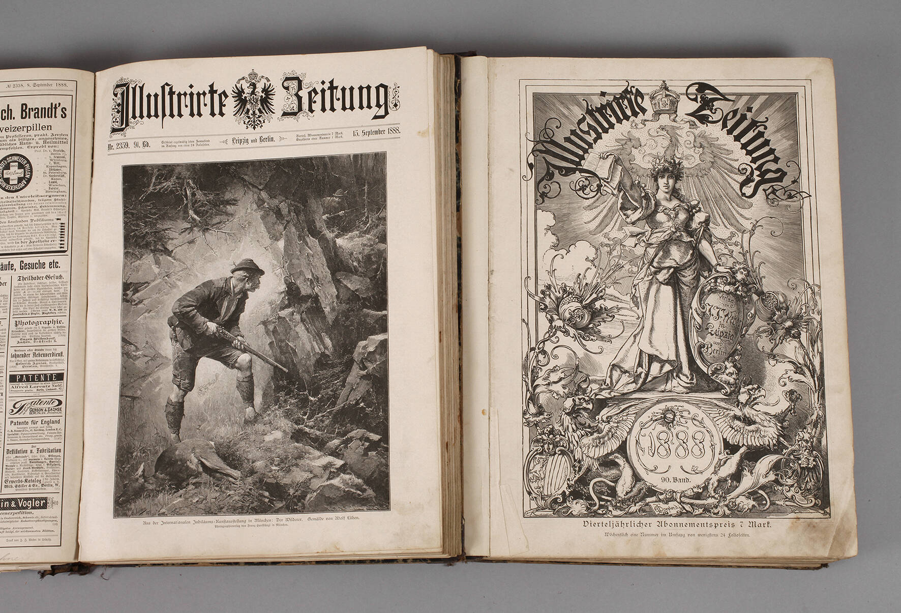 Zwei Bände Illustrirte Zeitung 1888