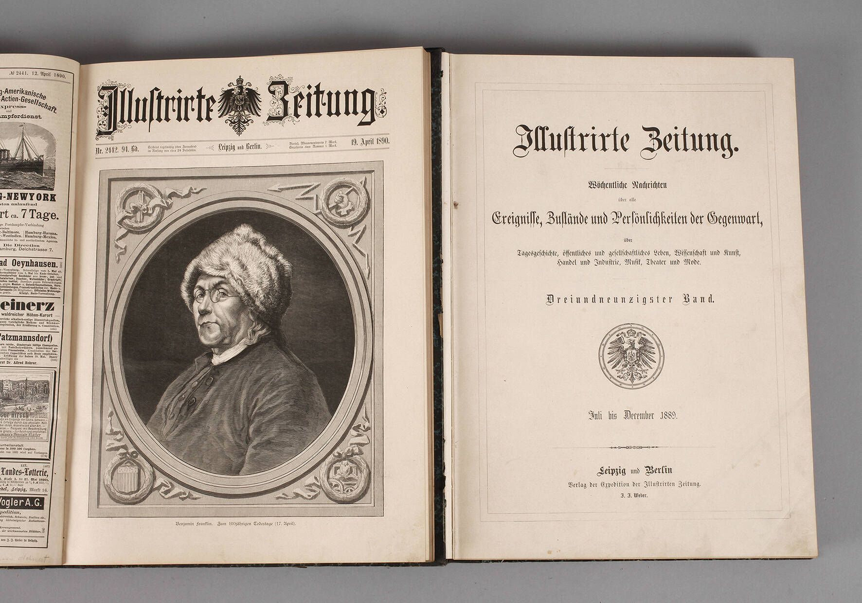 Zwei Bände Illustrirte Zeitung 1889/1890