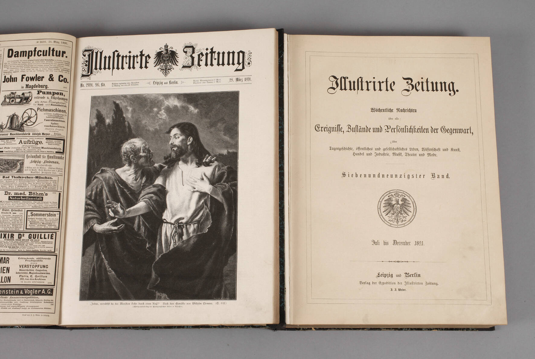 Zwei Bände Illustrirte Zeitung 1891