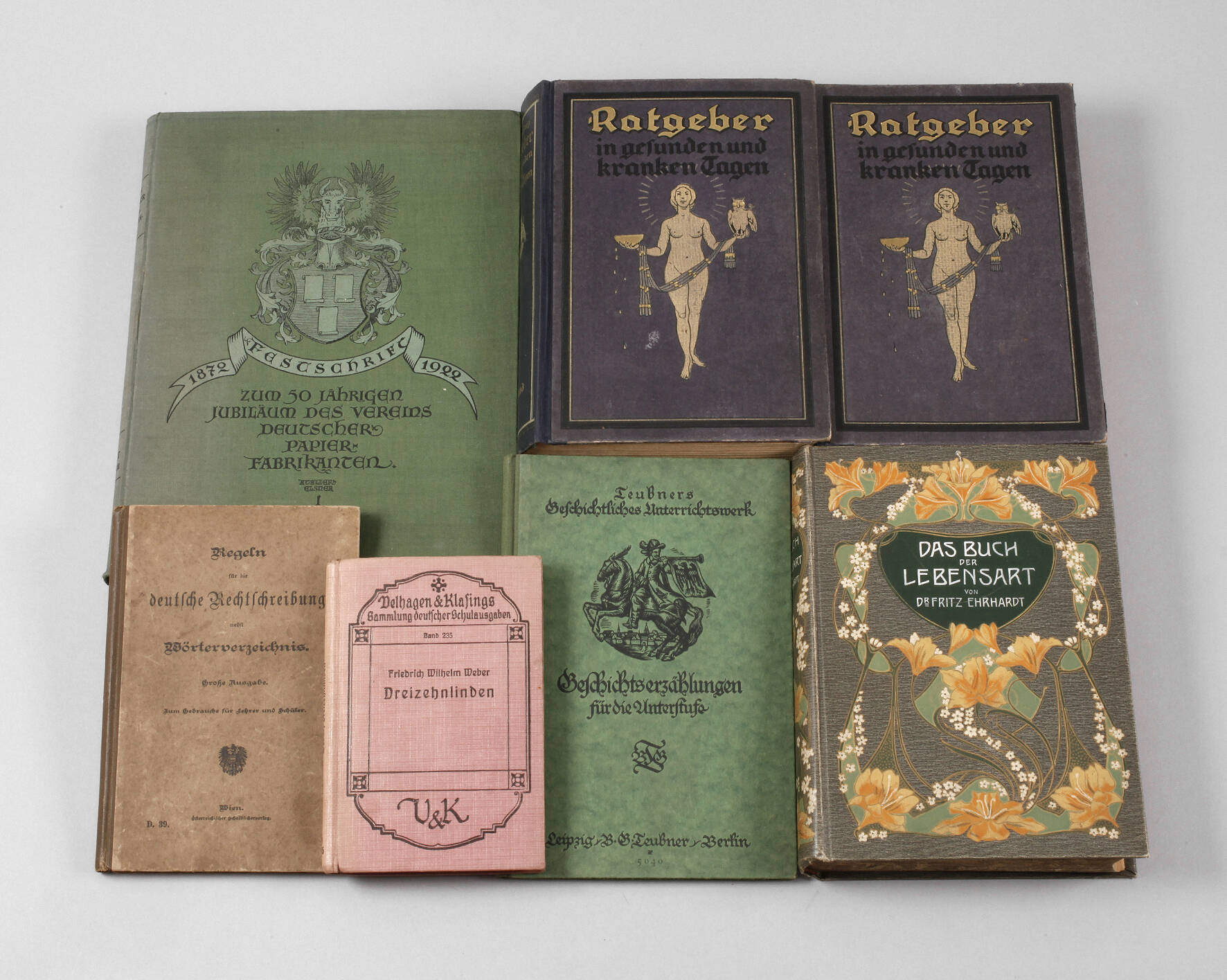 Konvolut Nachschlagewerke um 1900