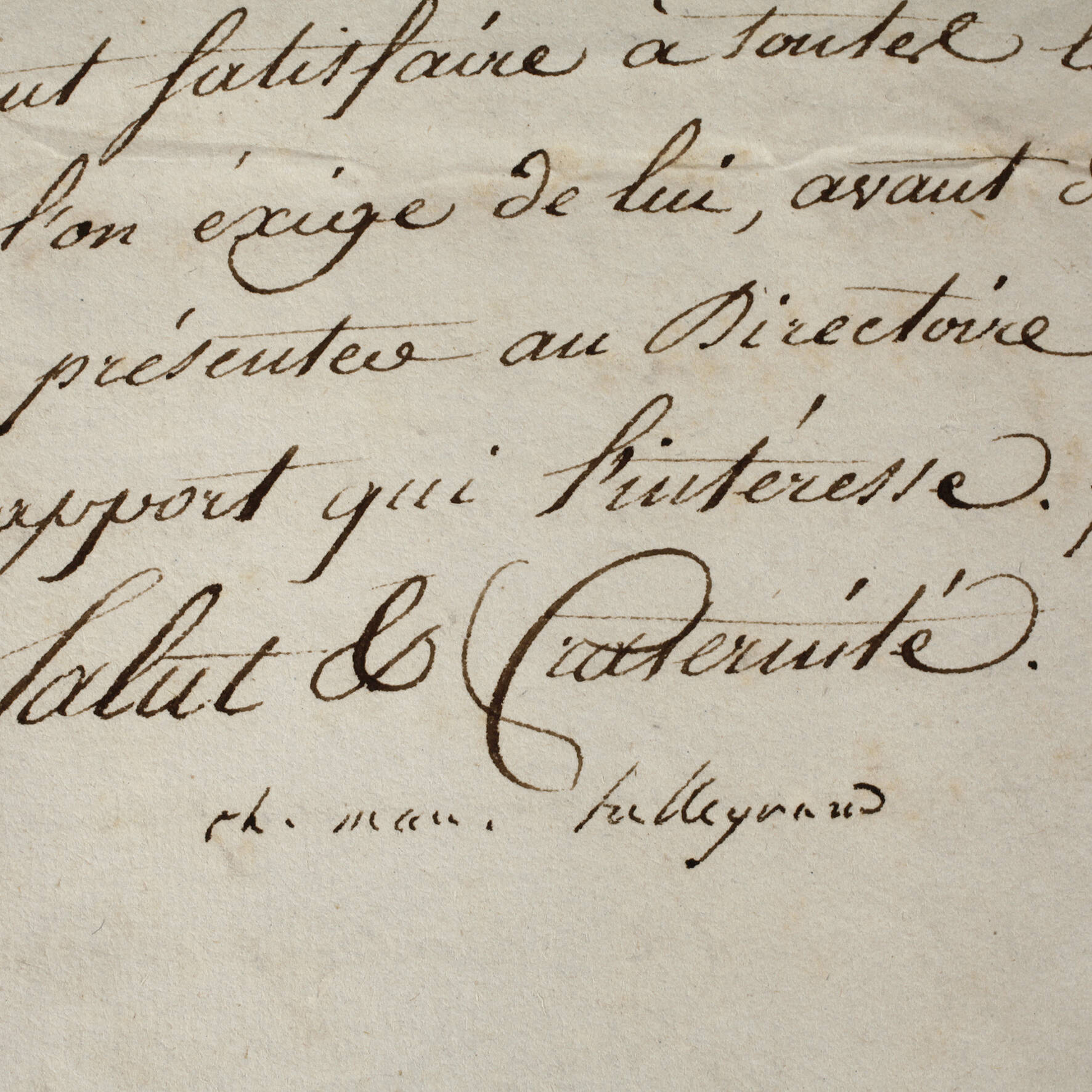 Autogramm Charles-Maurice de Talleyrand
