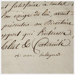 Autogramm Charles-Maurice de Talleyrand