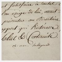 Autogramm Charles-Maurice de Talleyrand111