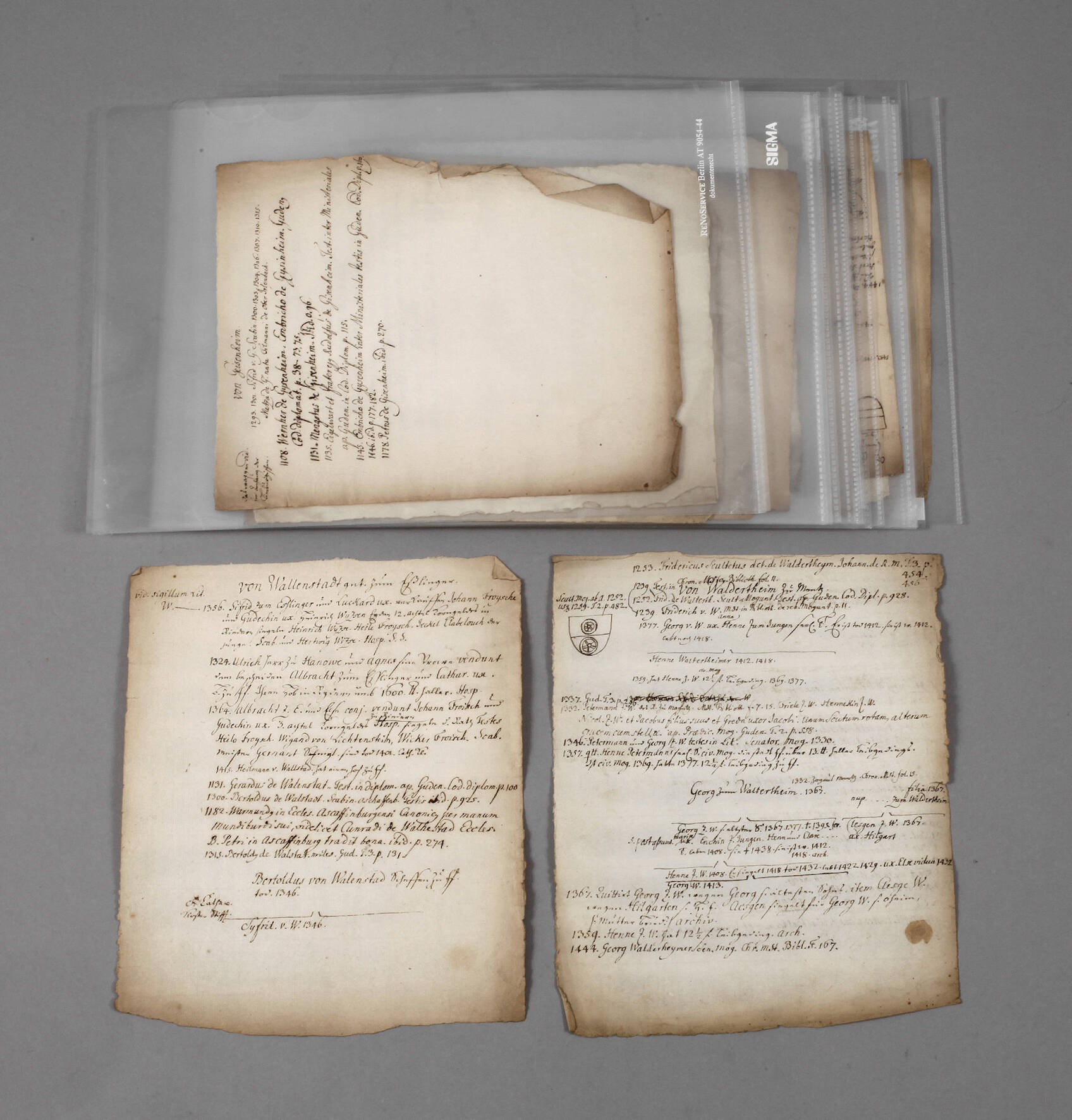 Konvolut handschriftliche Heraldiksammlung