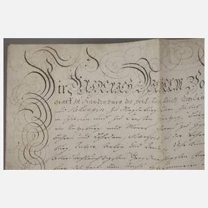 Lehnsbrief Halberstadt 1714