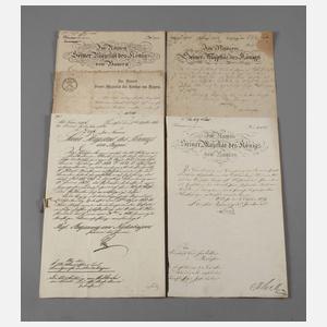 Konvolut Dokumente Königreich Bayern