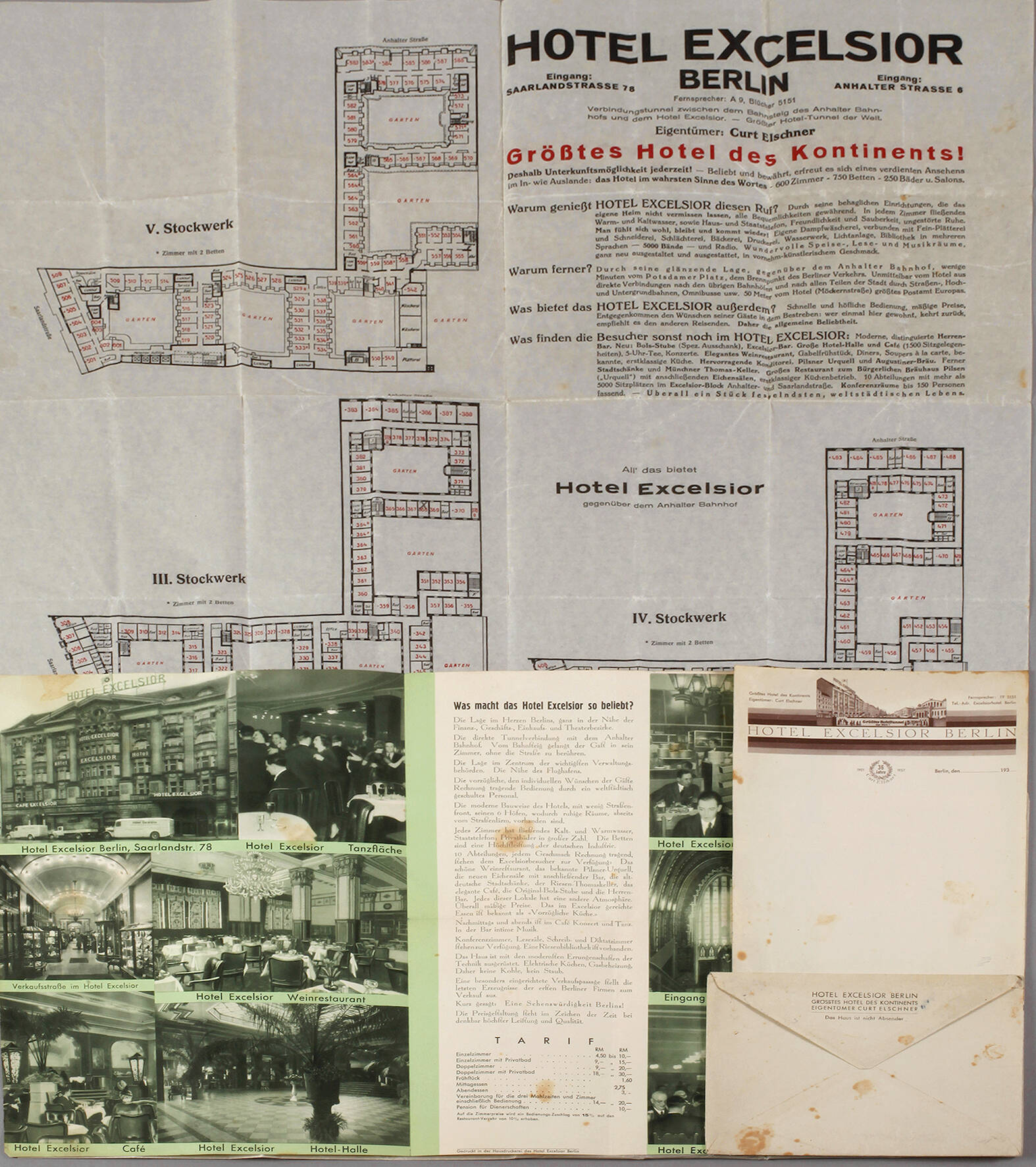 Konvolut Hotel Excelsior Berlin