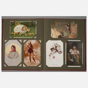 Paar Ansichtskartenalben