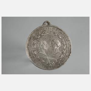 Zinnmedaille auf Blücher und Schwarzenberg 1814