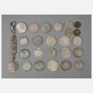 Konvolut Silbermünzen, meist Habsburg