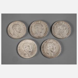 Konvolut 3 Mark Sachsen