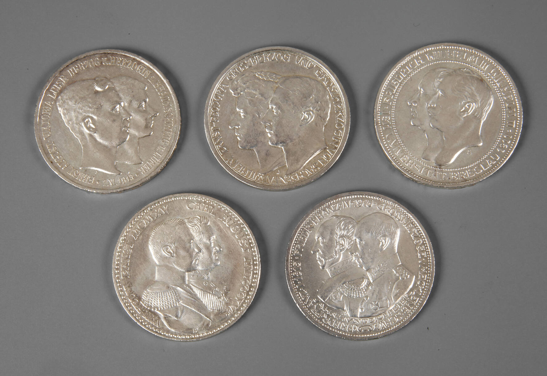 Konvolut seltene 3-Mark-Stücke Kaiserreich