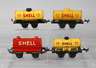 Vier Shell-Kesselwagen