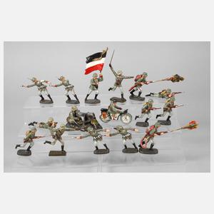 Elastolin Konvolut Massesoldaten im Angriff