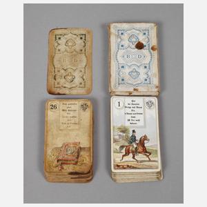 Zwei Wahrsagekartenspiele nach Mlle de Lenormand