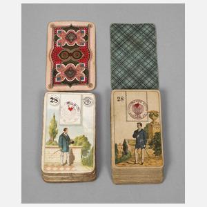 Zwei Wahrsagekartenspiele nach Mlle de Lenormand