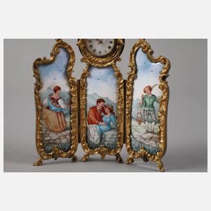 Kleine Tischuhr Email