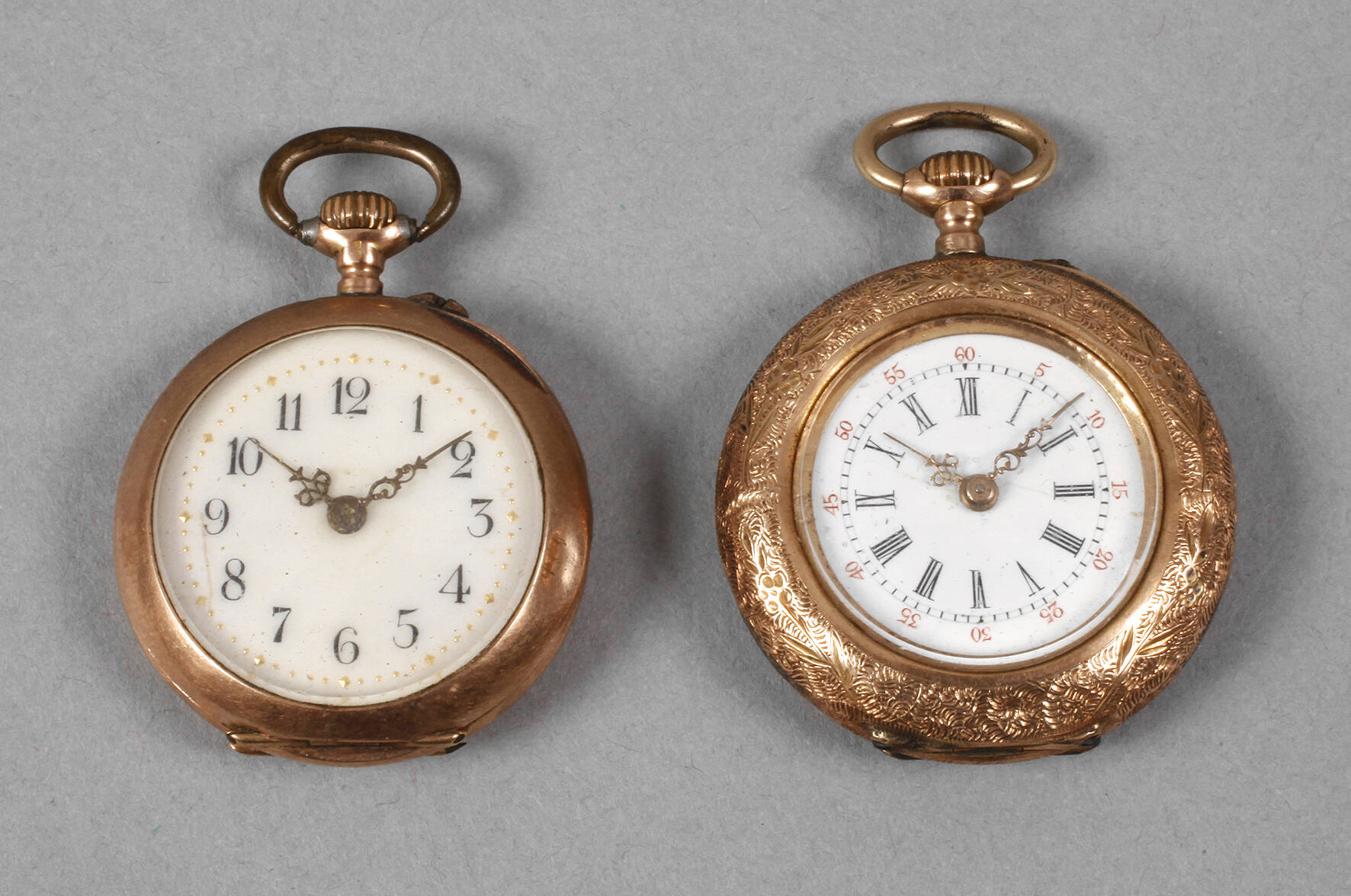 Zwei Damenuhren Gold