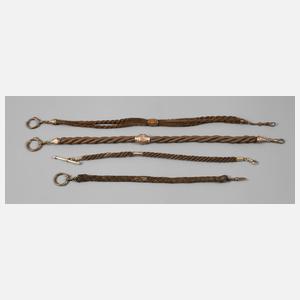 Konvolut Uhrenketten aus Echthaar