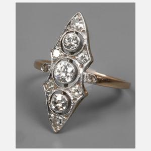 Damenring mit Diamanten