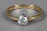 Damenring mit Brillant von ca. 0,5 ct