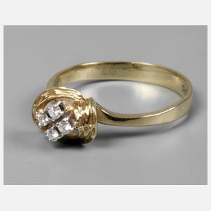 Damenring mit Diamanten