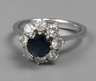 Damenring mit Saphir und Brillanten