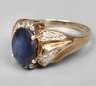 Damenring mit Saphir und Diamanten