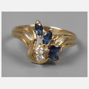 Damenring mit Saphiren