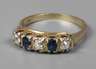 Damenring mit Saphir und Diamanten