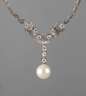 Collier mit Perle und Brillanten