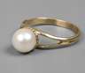 Damenring mit Perle