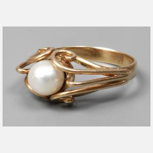Damenring mit Perle